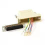Adaptador de alto desempenho montável conector fêmea RJ-45 para conector fêmea D-Sub de 25 pinos ACT TD25F8