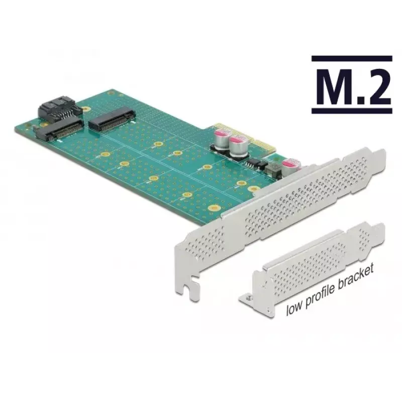 Placa de expansão DeLOCK PCI Express x4 para M.2 Key B + M - Low-Profile