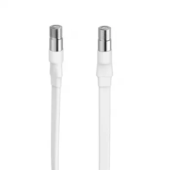 Hama 00305110 cabo coaxial tipo F branco