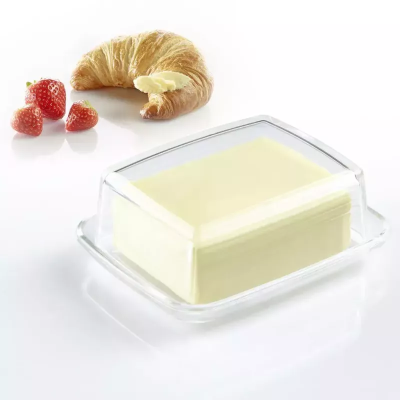 Manteigueira Westmark 20852260, vidro retangular, 143×118×55 mm, transparente