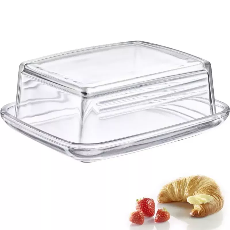 Manteigueira Westmark 20852260, vidro retangular, 143×118×55 mm, transparente