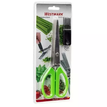 Tesoura de cozinha Westmark Kräuter‑Fee 200 mm – lâminas de aço inoxidável, cabo verde, para ervas