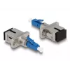 Acoplador híbrido de fibra ótica DeLOCK LC simplex macho para SC simplex fêmea azul
