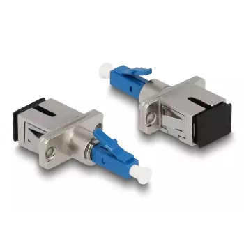 Acoplador híbrido de fibra ótica DeLOCK LC simplex macho para SC simplex fêmea azul