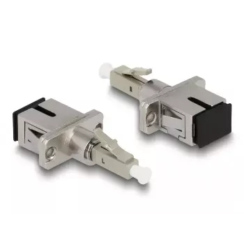 Acoplador híbrido de fibra ótica DeLOCK LC simplex macho para SC simplex fêmea bege