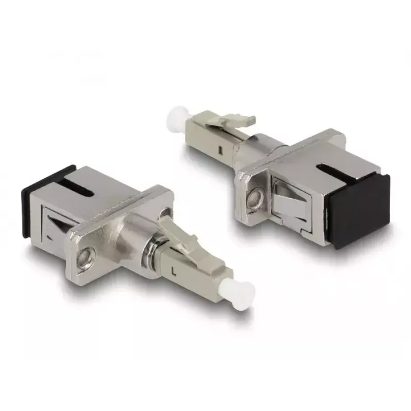 Acoplador híbrido de fibra ótica DeLOCK LC simplex macho para SC simplex fêmea bege