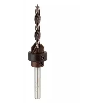Broca helicoidal para madeira kwb 513103 com escareador e batente de profundidade, 3 mm