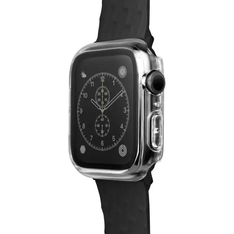 Capa para smartwatch LAUT Shield vidro transparente policarbonato PC para Apple Watch 44/45mm