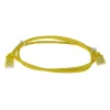 Cabo de patch slimline para data center ACT amarelo 7 metros LSZH U/UTP CAT6 com proteção do encaixe e fichas RJ45