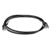 Cabo de patch slimline para data center ACT preto 7 metros LSZH U/UTP CAT6 com proteção da patilha e fichas RJ45