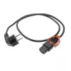 Cabo de alimentação ACT CEE 7/7 ficha (angular) - C13 IEC Lock+ preto 1 m, EL341S