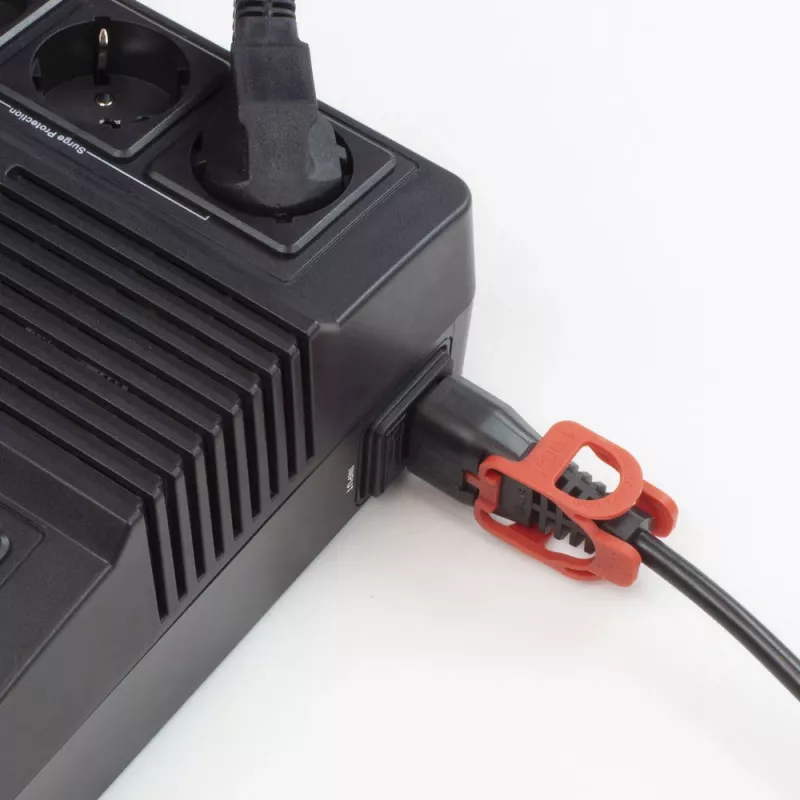Cabo de alimentação ACT CEE 7/7 ficha (angular) - C13 IEC Lock+ preto 1 m, EL341S