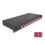 Caixa de fusão de fibra ótica DeLOCK 67005 preta metal 482x220x44 mm