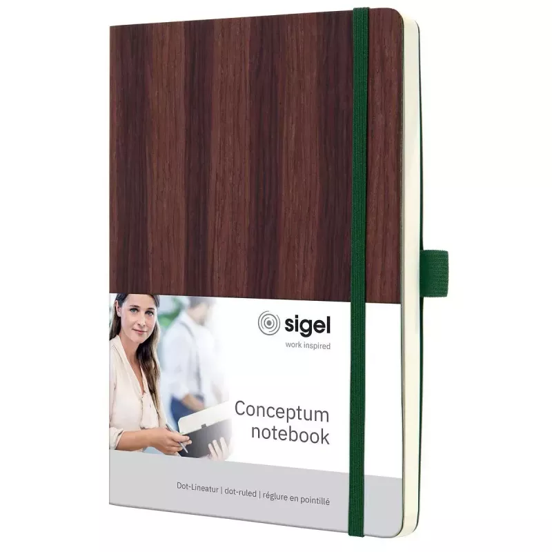 Caderno Sigel CO674 A5 194 folhas castanho pontilhado