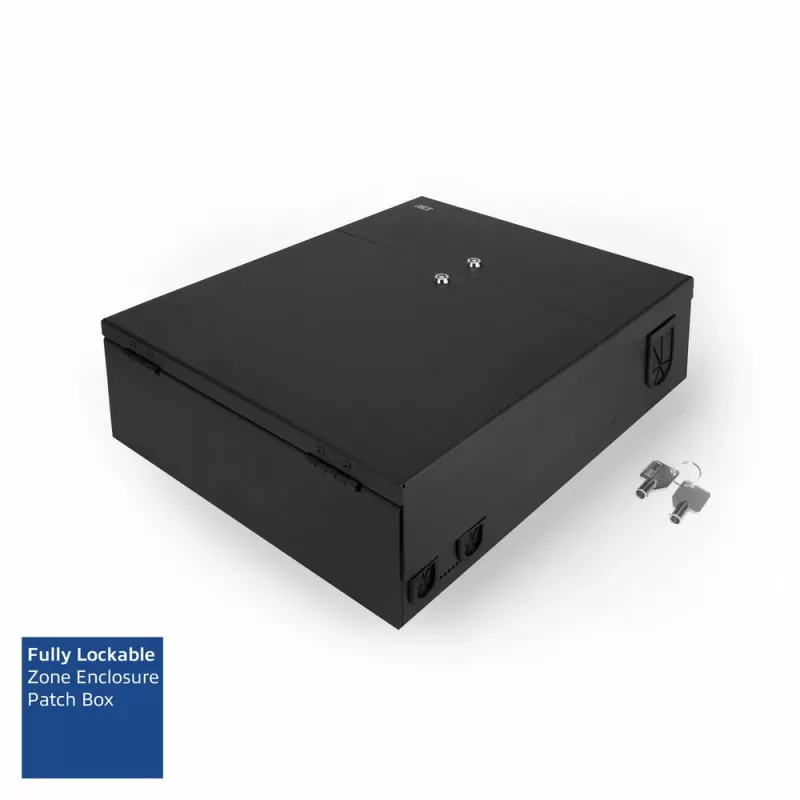 Caixa de zona com fecho ACT Patch Box 8 slots para fibra ótica e cobre