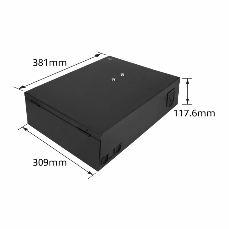 Caixa de zona com fecho ACT Patch Box 8 slots para fibra ótica e cobre