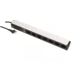 Unidade de distribuição de energia Max Hauri AG 107750 7 tomadas AC 1U preto prateado