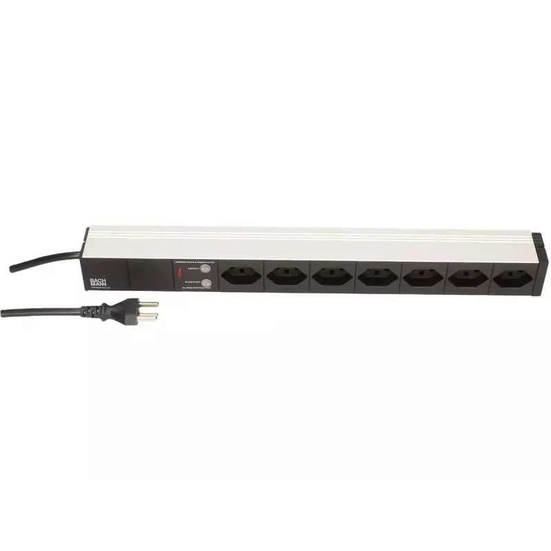 Unidade de distribuição de energia Max Hauri AG 107750 7 tomadas AC 1U preto prateado
