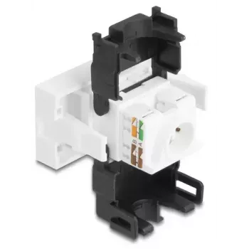 Adaptador de cabo DeLOCK 90879 RJ45 LSA 180° preto branco