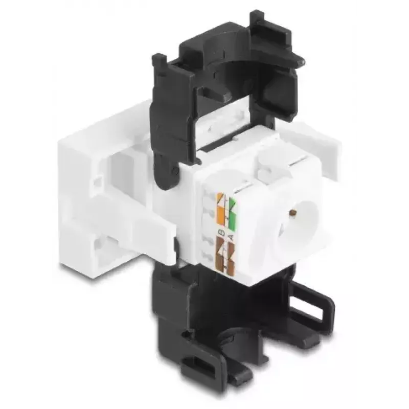 Adaptador de cabo DeLOCK 90879 RJ45 LSA 180° preto branco