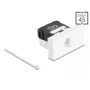 Adaptador de cabo DeLOCK 90879 RJ45 LSA 180° preto branco