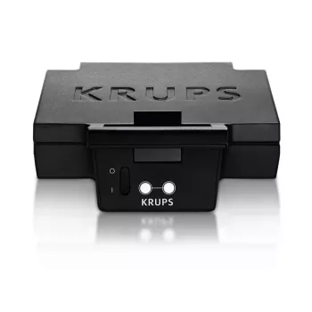 Máquina de sandes KRUPS FDK461, 850 W, preta, faz 4 sandes, 234×265×108 mm