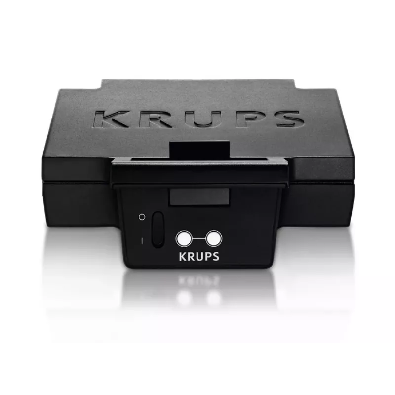 Máquina de sandes KRUPS FDK461, 850 W, preta, faz 4 sandes, 234×265×108 mm