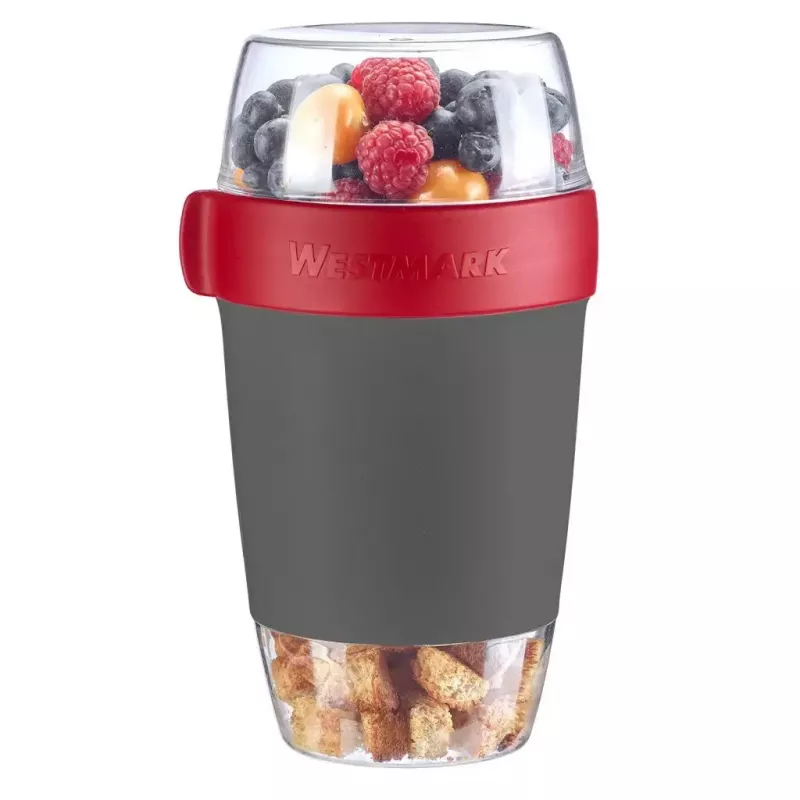 Conjunto de lancheira Westmark 52872260 1,15 L cinzento vermelho transparente