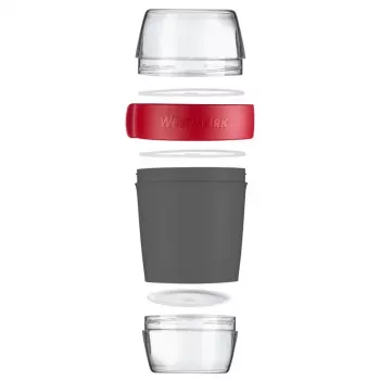 Conjunto de lancheira Westmark 52872260 1,15 L cinzento vermelho transparente
