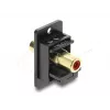 Módulo Keystone DELOCK 91114 — RCA para RCA, formato plano, preto/vermelho