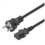 Cabo de alimentação Manhattan, ficha macho Euro de 2 polos (CEE 7/4 Schuko) para conector fêmea C13 (cabo de alimentação), 5 m, 10A, preto, garantia vitalícia