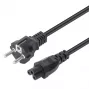 Manhattan cabo de alimentação, ficha euro de 2 pinos (CEE 7/4 Schuko) para conector fêmea C5 (trevo/triangular), 3 m, 2,5 A, chumbo, garantia vitalícia