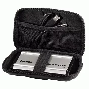 Hama caixa para HDD de 2,5 polegadas „EVA“, preto EVA (etileno-acetato de vinilo)