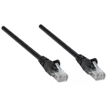 Cabo de rede patch Intellinet, Cat5e, 20 m, preto, CCA, U/UTP, PVC, RJ45, contactos banhados a ouro, sem engate, com bainha, garantia vitalícia