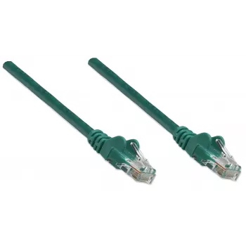 Cabo de rede patch Intellinet, Cat5e, 20 m, verde, CCA, U/UTP, PVC, RJ45, contactos banhados a ouro, sem engate, bainha, garantia vitalícia