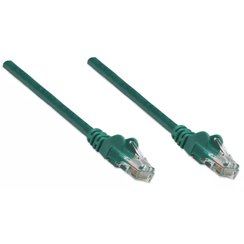 Intellinet 326001 cabo de ligação de rede, Cat5e, U/UTP, RJ45, moldado, sem ganchos, 20 m, verde