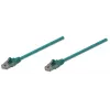 Intellinet 343763 cabo de rede patch, Cat6, U/UTP, RJ45, sem gancho, 10 m, verde