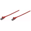 Cabo de rede patch Intellinet, Cat6, 10 m, vermelho, CCA, U/UTP, PVC, RJ45, contactos banhados a ouro, proteção das patilhas, proteção contra dobras moldada, garantia vitalícia