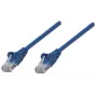 Cabo de rede patch Intellinet, Cat6, 7,5 m, azul, CCA, U/UTP, PVC, RJ45, contactos banhados a ouro, sem engate, com alívio de tensão, garantia vitalícia