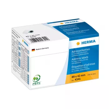 Etiquetas de endereço HERMA 4341 89x42 mm branco papel mate 250 unid.