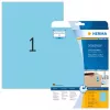 Etiquetas coloridas HERMA A4 210x297 mm azul papel mate 20 unid.