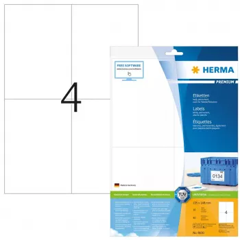 Etiqueta autocolante para impressora HERMA 8630 A4 105x148 mm