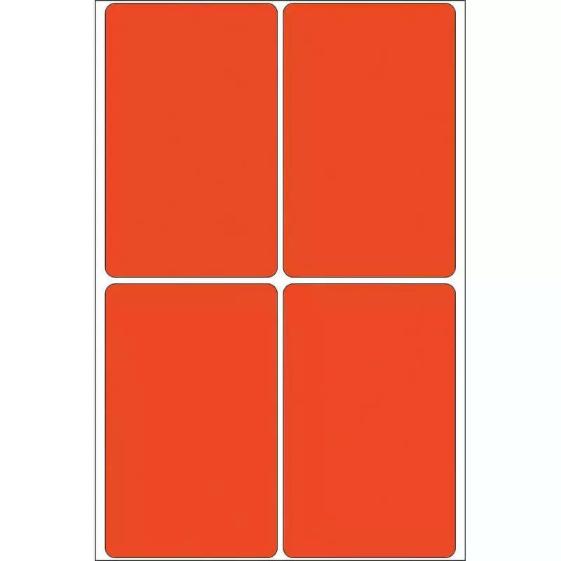 Etiquetas multiusos HERMA 52x82 mm papel vermelho mate escrita à mão 128 unid.