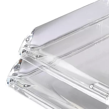 Bandeja de correspondência Rexel Nimbus transparente, acrílico, transparente, cartas, 270 x 320 x 60 mm, 270 mm, 320 mm