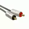 Cabo de áudio Hama 00080864 1 m 3,5 mm para 2 x RCA prateado