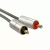 Cabo de áudio Hama 00080865 2 m 3,5 mm 2 x RCA prateado