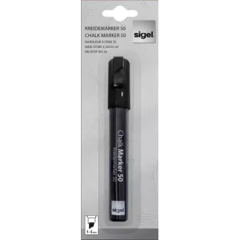Marcador de giz Sigel GL180 preto