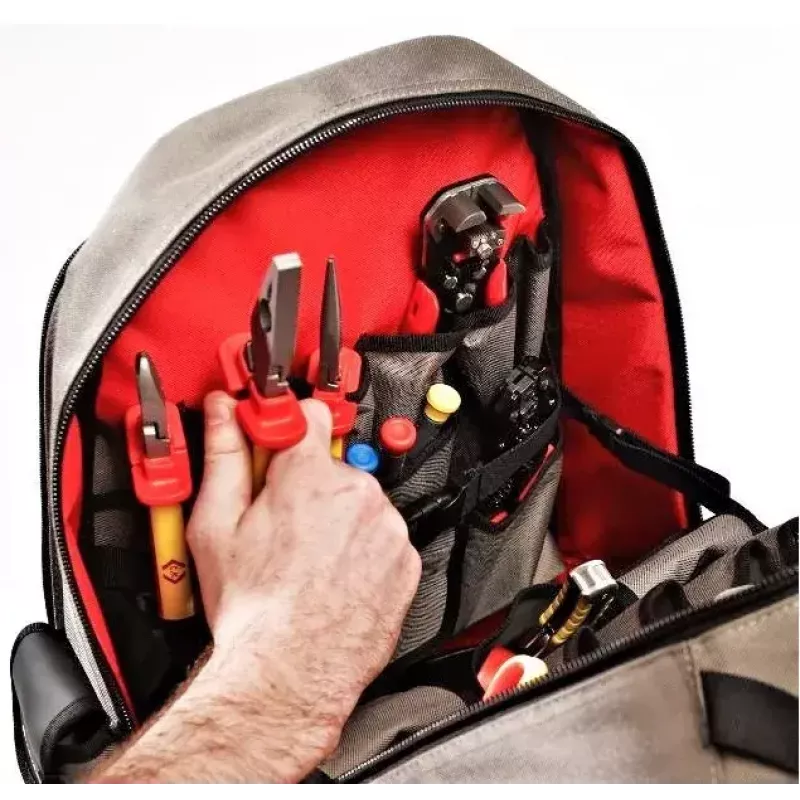 Mochila C.K Tools MA2635 preto cinzento vermelho