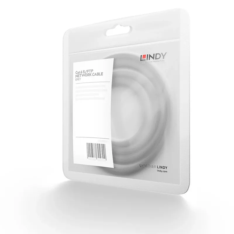Cabo Lindy 1m CROMO Cat.6 S/FTP, 1 m, Cat6, S/FTP (S-STP), RJ-45, RJ-45, antracite