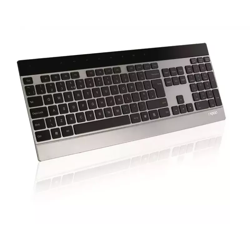 Teclado Rapoo E9270P RF Wireless QWERTZ alemão preto prateado